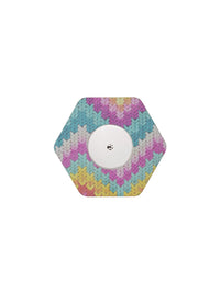 Patch adhésif FreeStyle Libre 2, forme hexagonale, motif Mosaic Drift