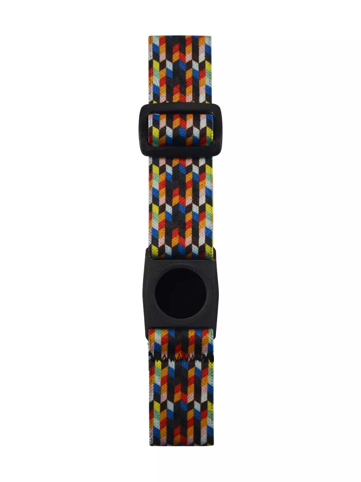 Colorful graphic design Freestyle Libre 3 armband for secure sensor fit.