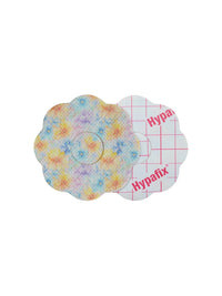 Patch adhésif FreeStyle Libre 3, forme cookie, recto et dos avec film protecteur