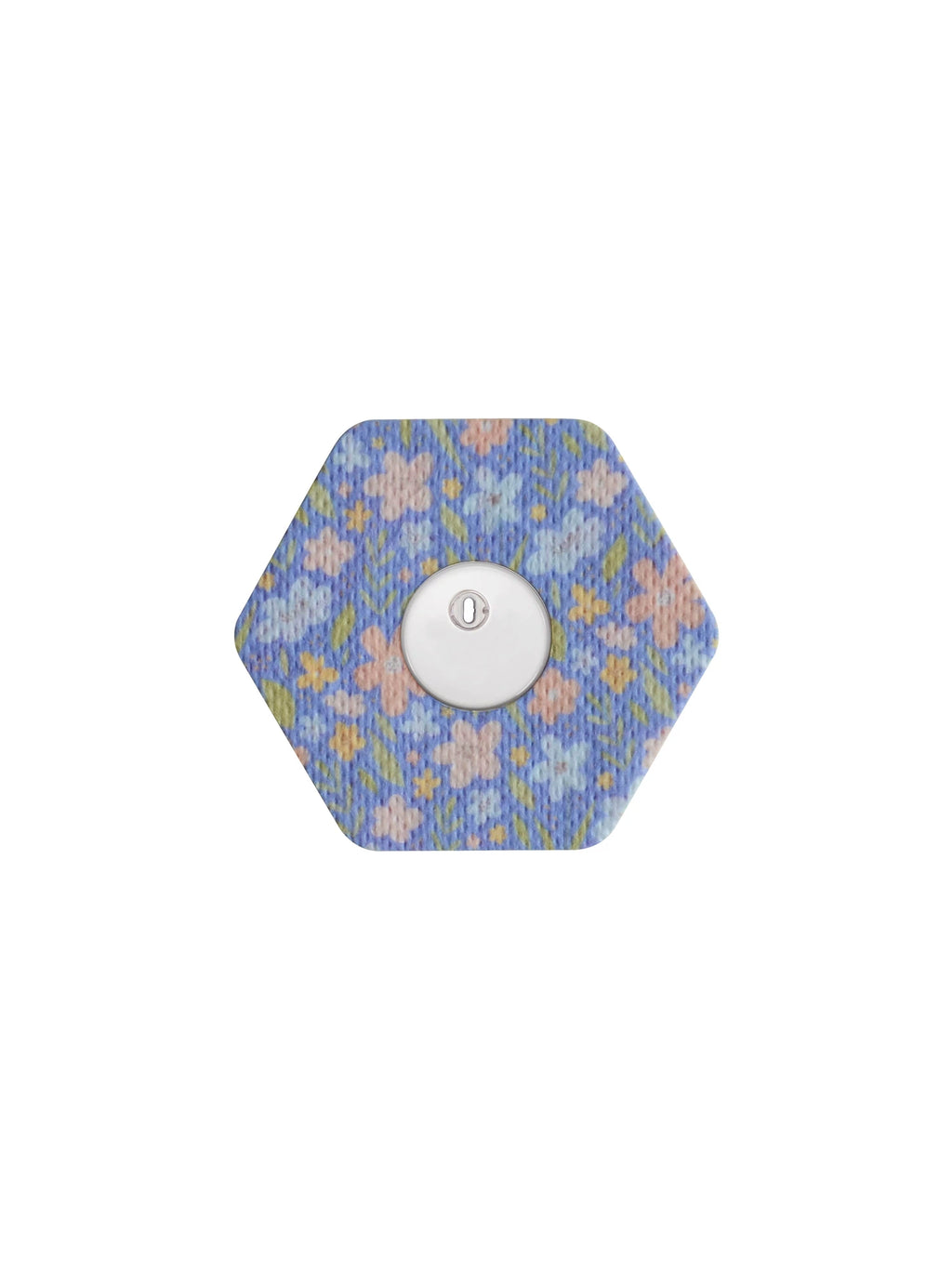 Patch adhésif FreeStyle Libre 3, forme hexagonale, motif Meadow Flowers & Leaves