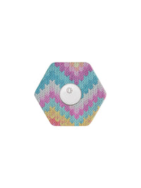 Patch adhésif FreeStyle Libre 3, forme hexagonale, motif Mosaic Drift