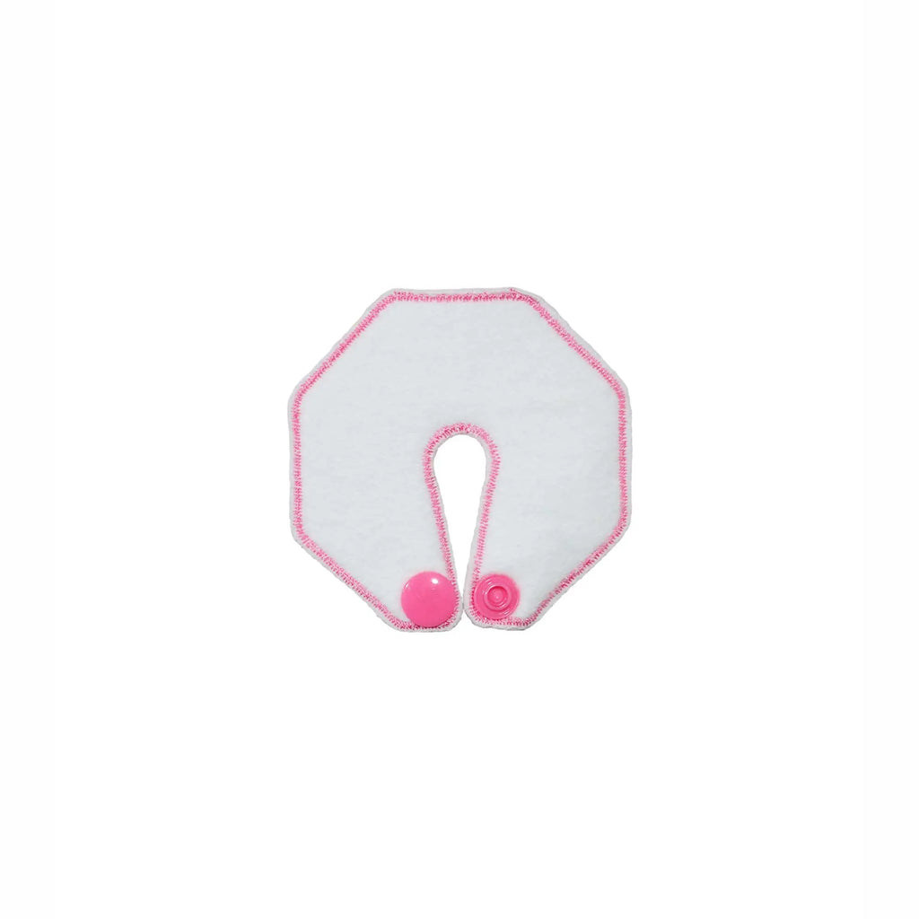 pediatric g tube pad pink back view showing soft fabric for skin comfort and irritation prevention