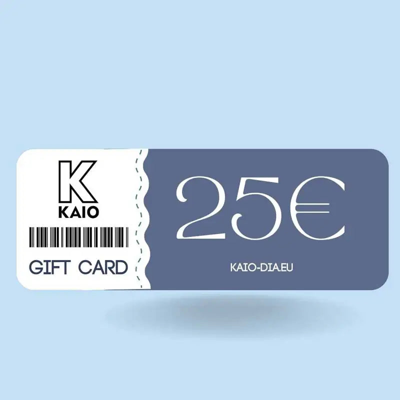 kaio dia gift card 25 euros value digital card for purchasing diabetes accessories and products