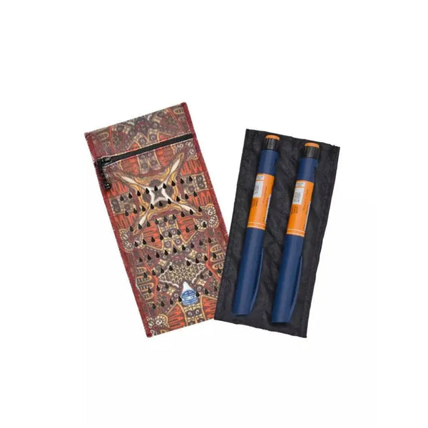 Insulin cooling wallet for 2 pens or vials, Dia-Cool adults, compact, keeps insulin cool up to 48 hours.