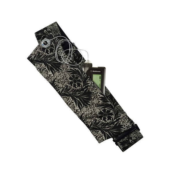 Ceinture pour pompe à insuline ajustable avec crochet en G – Collection Midnight | Dia Belly-Belt 2