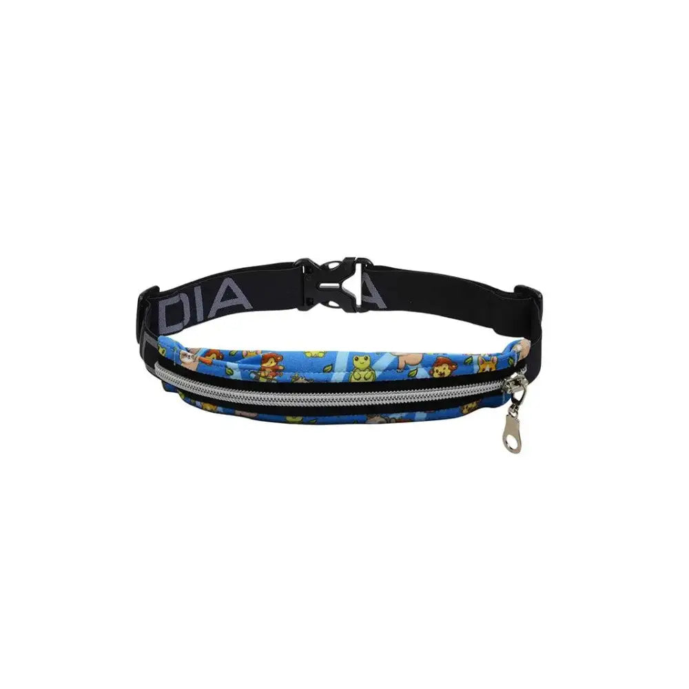 insulin pump belt pouch for children with animal print design and adjustable black strap
