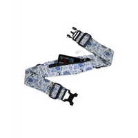 Insulin pump belt with window, Dia-Waist Belt TP, floral pattern, adjustable, secure fit, transparent powernet window.