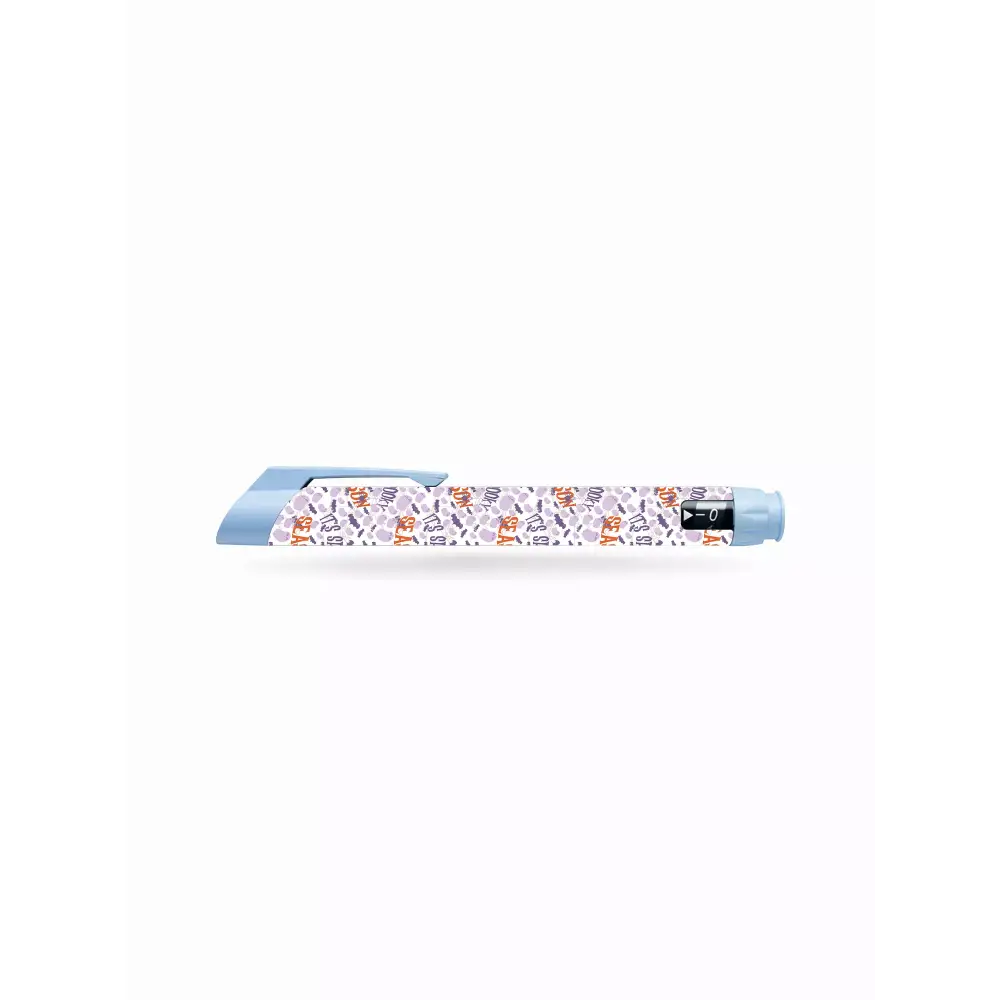 Patterned JuniorSTAR Insulin Pen with Halloween 2024 stickers for fun diabetes care