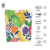 Blood glucose sensor armband with colorful fauna and flora design, compatible with Dexcom, Guardian, EasySense, Omnipod, Freestyle Libre, and GlucoMen Day.