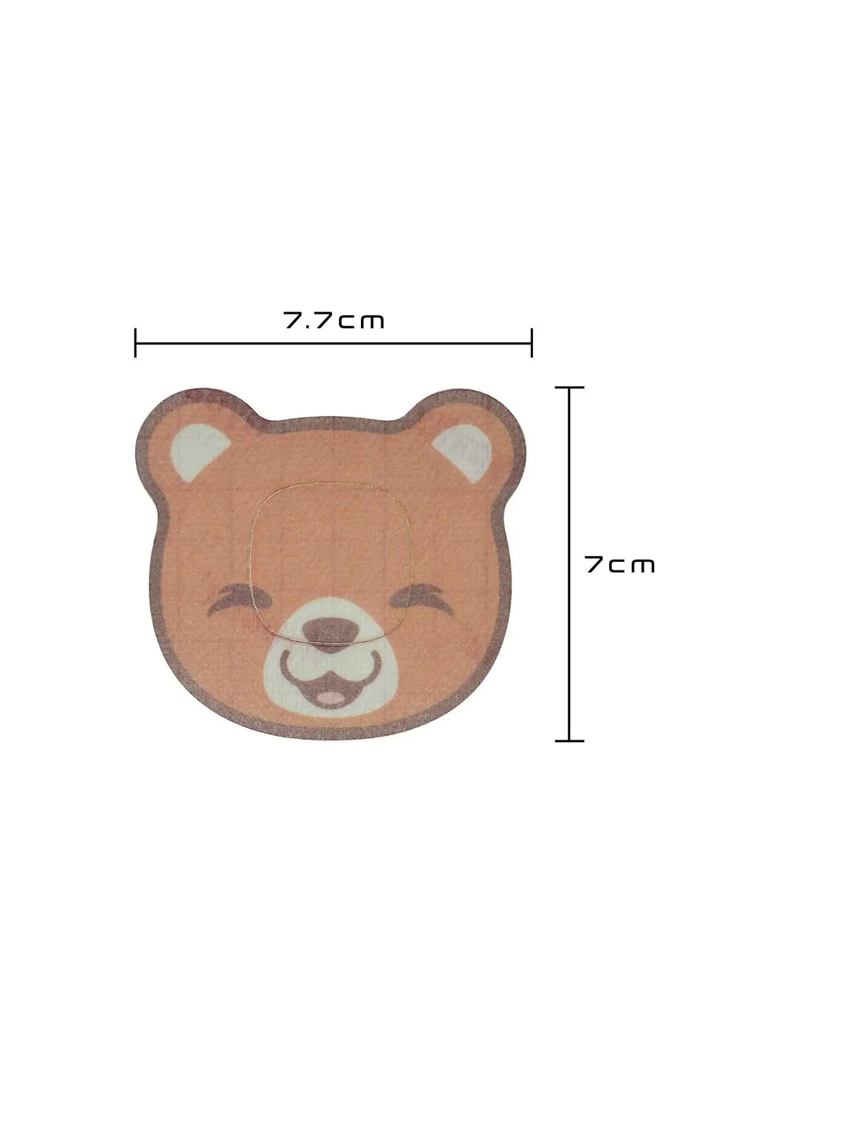 Patch adhésif enfant Simplera Sync, forme ourson, dimensions 7,7 x 7 cm