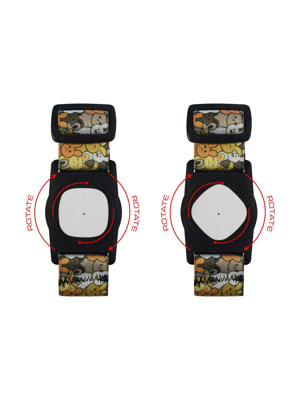 Brassard enfant pour capteur Simplera Sync avec clip rotatif, Dia-Style Kiddy Bunny Overload & Roar