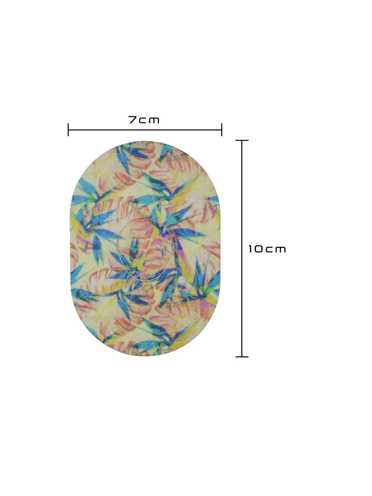 Patch adhésif Dexcom G7, motif Tequila Sunrise, dimensions 7 x 10 cm