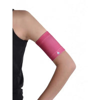 Protective armband in pink for glucose sensor safety - Dia-Band PLAIN COLORS.