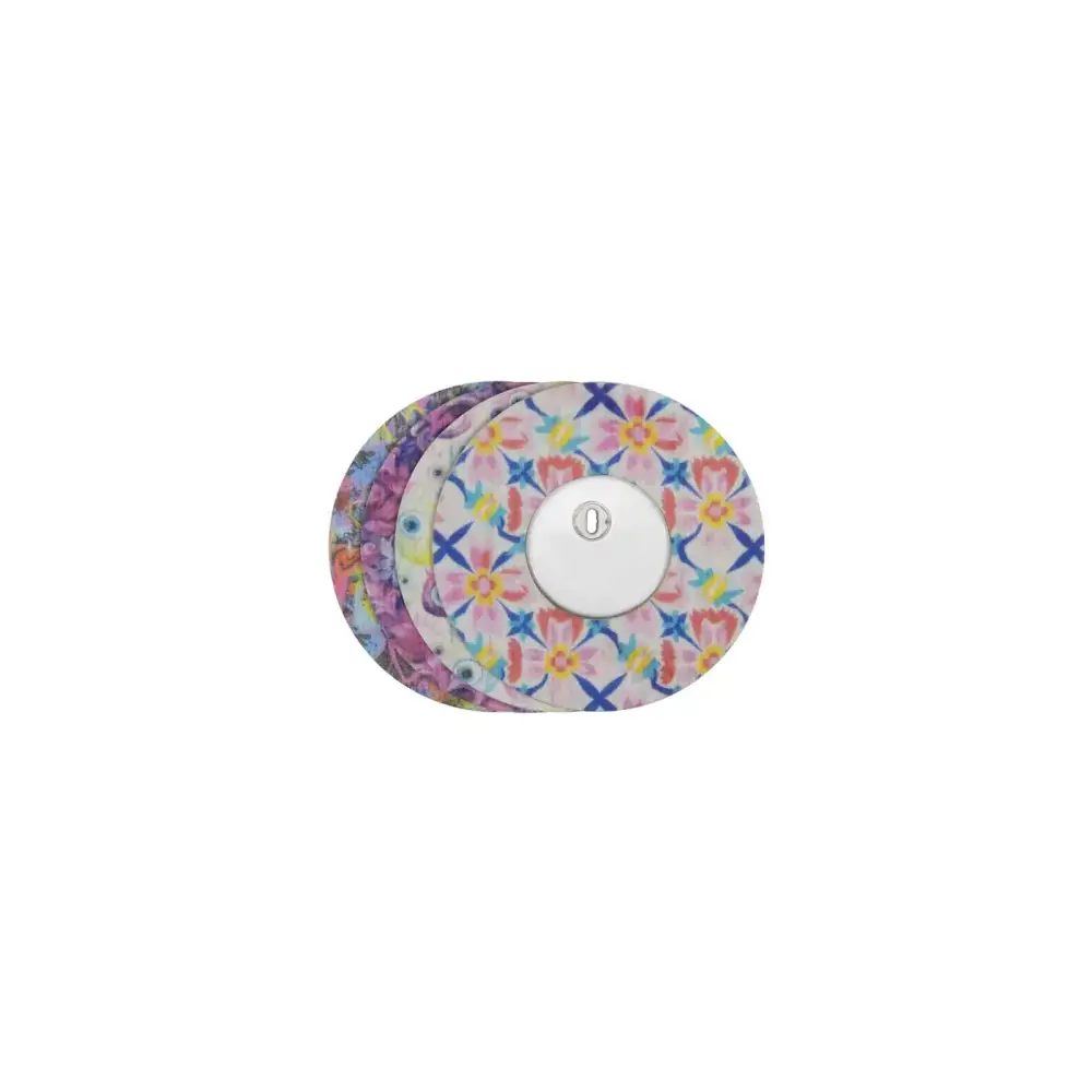 Patchs adhésifs FreeStyle Libre 3, série Spring, 4 motifs empilés
