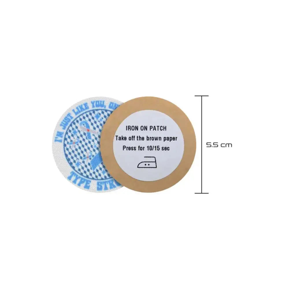 Diabetes Awareness Iron-on Patch with application instructions and dimensions.