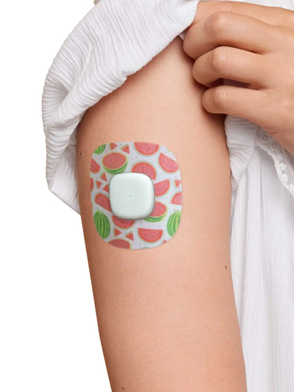 Patch adhésif Simplera Sync, série Fresh, motif pastèque sur le bras