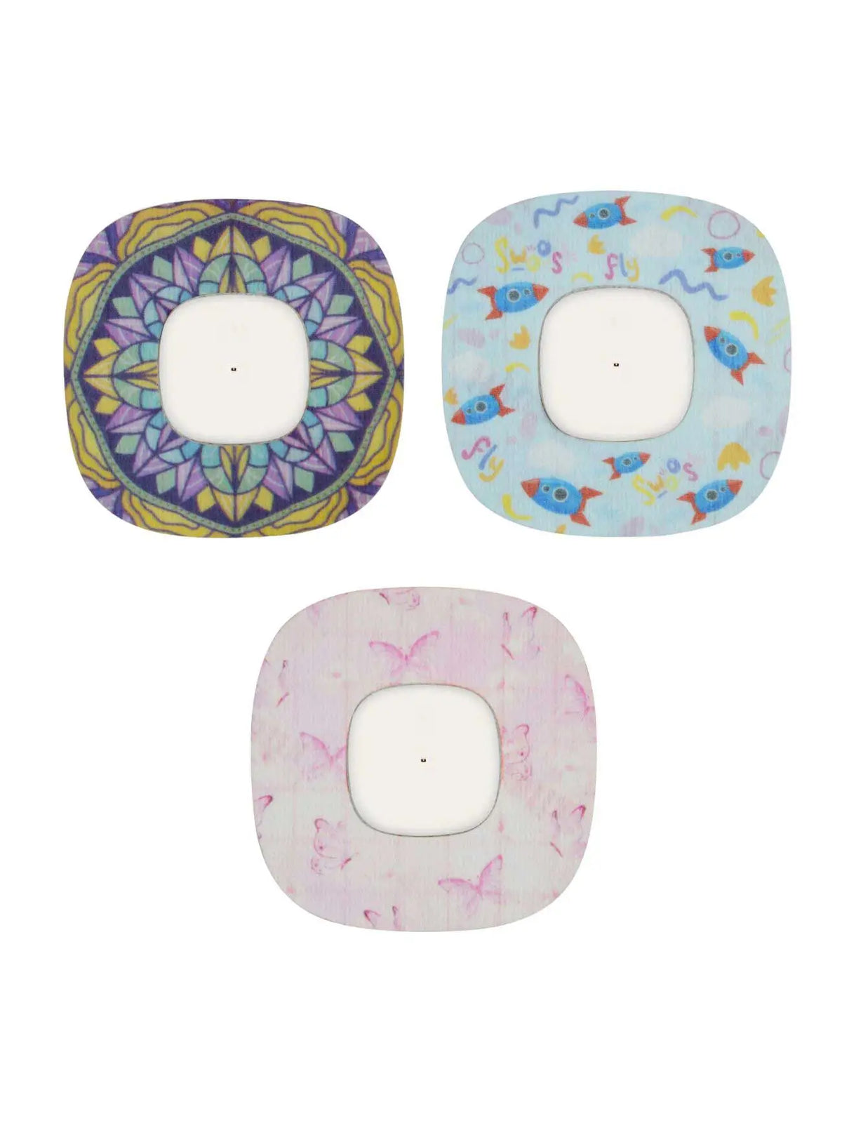 Patchs adhésifs enfant Simplera Sync, motifs mandala, papillons et fusées