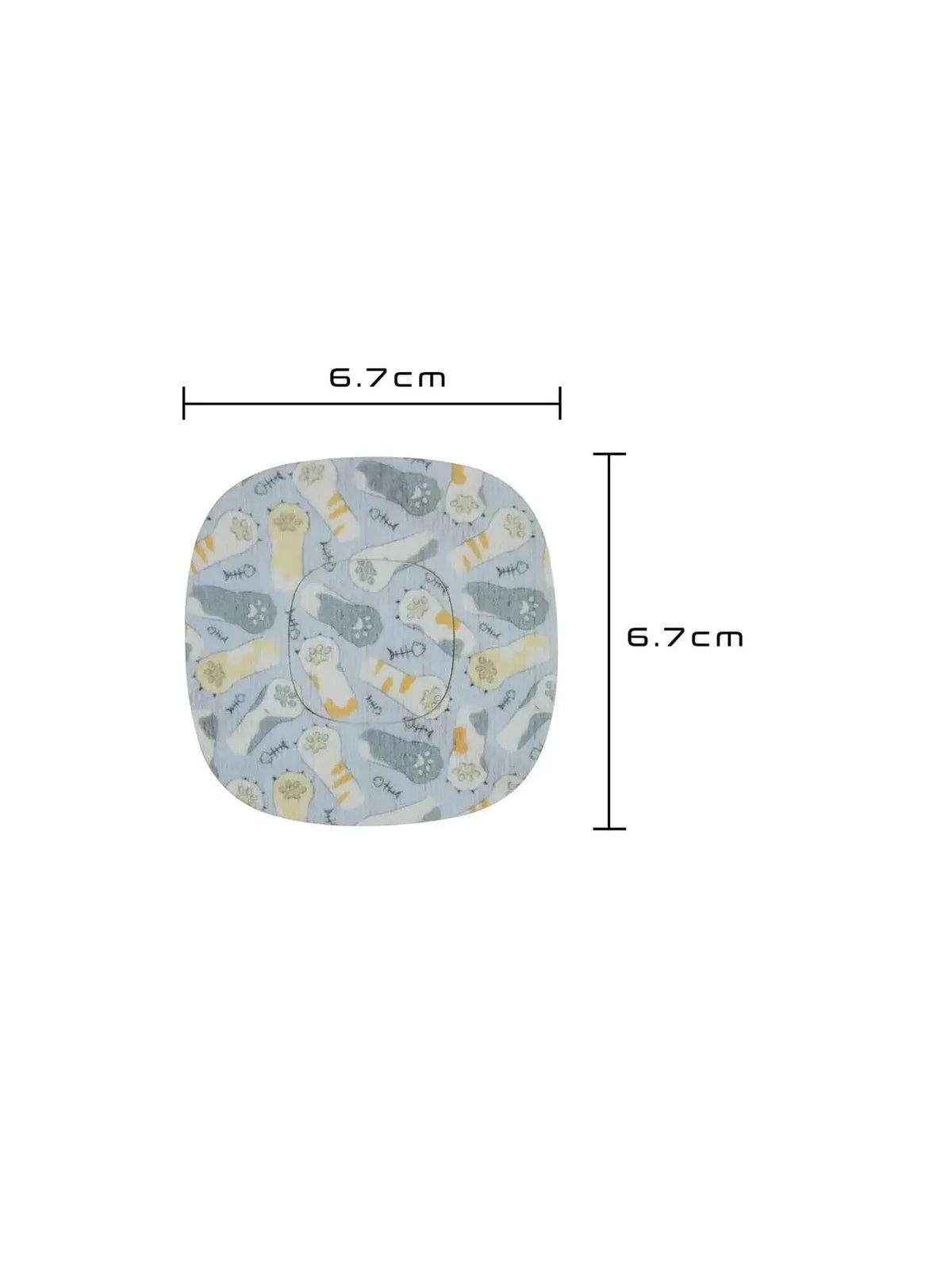 Patch adhésif enfant Simplera Sync, motif pattes de chaton, dimensions 6,7 x 6,7 cm