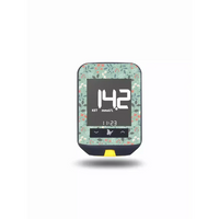 Freestyle Optium Neo glucose meter with spring floral decorative sticker and water-resistant design