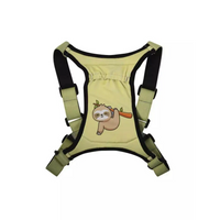 Insulin pump harness for kids with sloth design, featuring soft adjustable straps and a secure pocket.