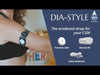 Brassard de maintien ajustable pour capteur Dexcom G6 dans boîte en métal avec 5 stickers - Dia-Style Special Edition COULEURS UNIES :